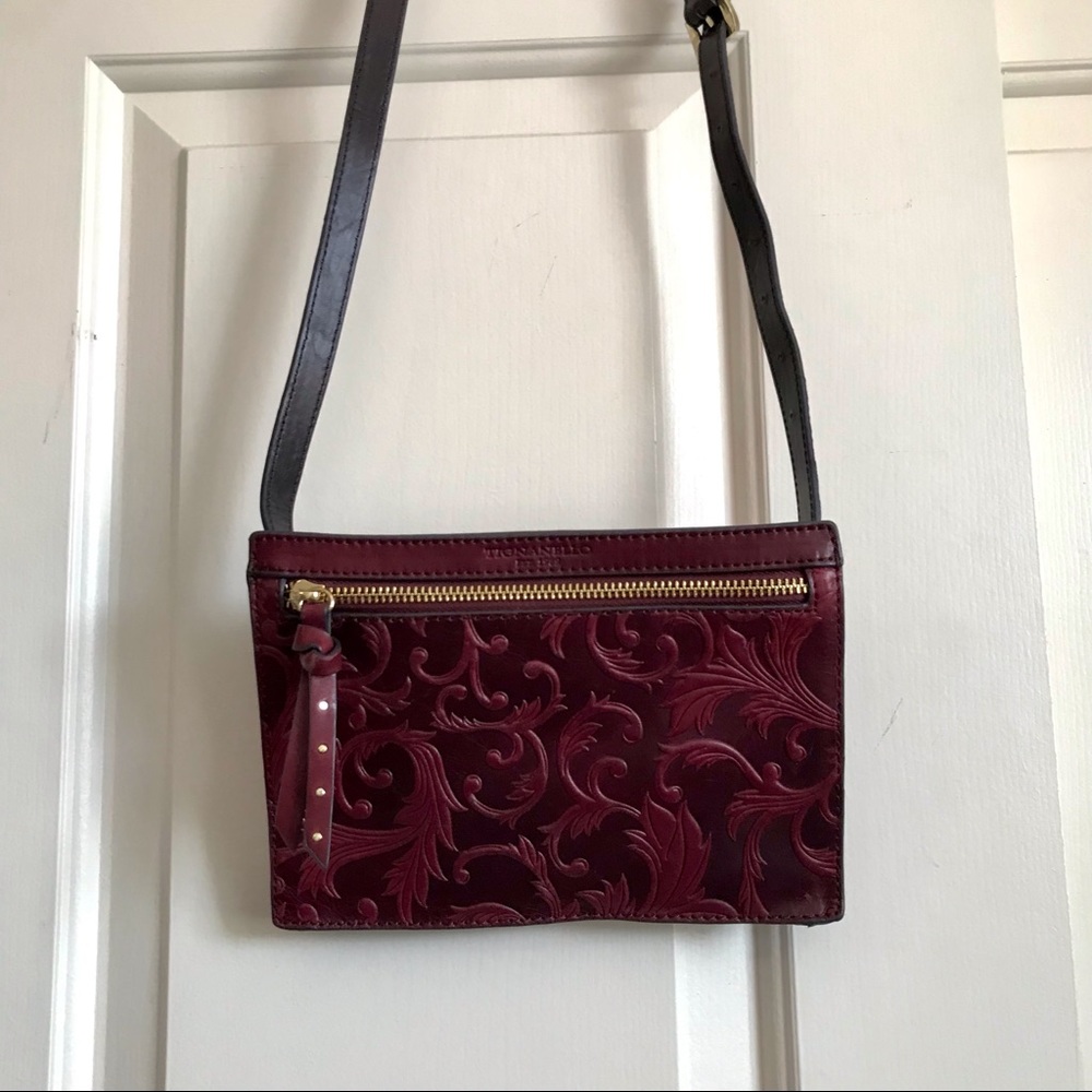 Tignanello tooled leather bag